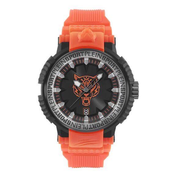 Plein Sport Tiger Power Silicone Watch Black Mens